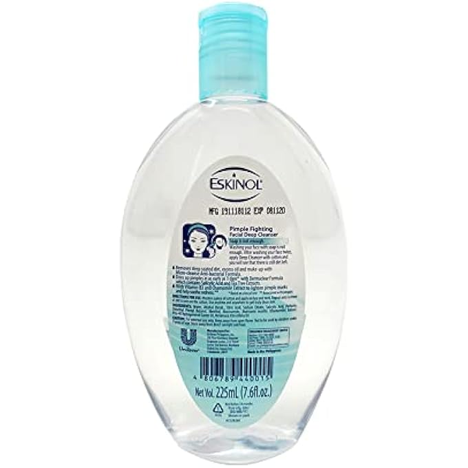 Eskinol PIMPLE FIGHTING FACIAL DEEP CLEANSER WITH ANTI-BACTERIAL FORMULA 225 ML - Image 2
